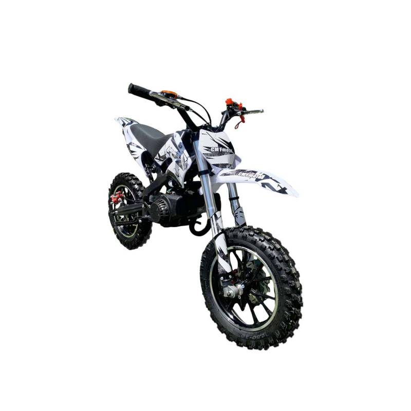 GENERICO - Moto Pitbike 49cc Color blanco y negro