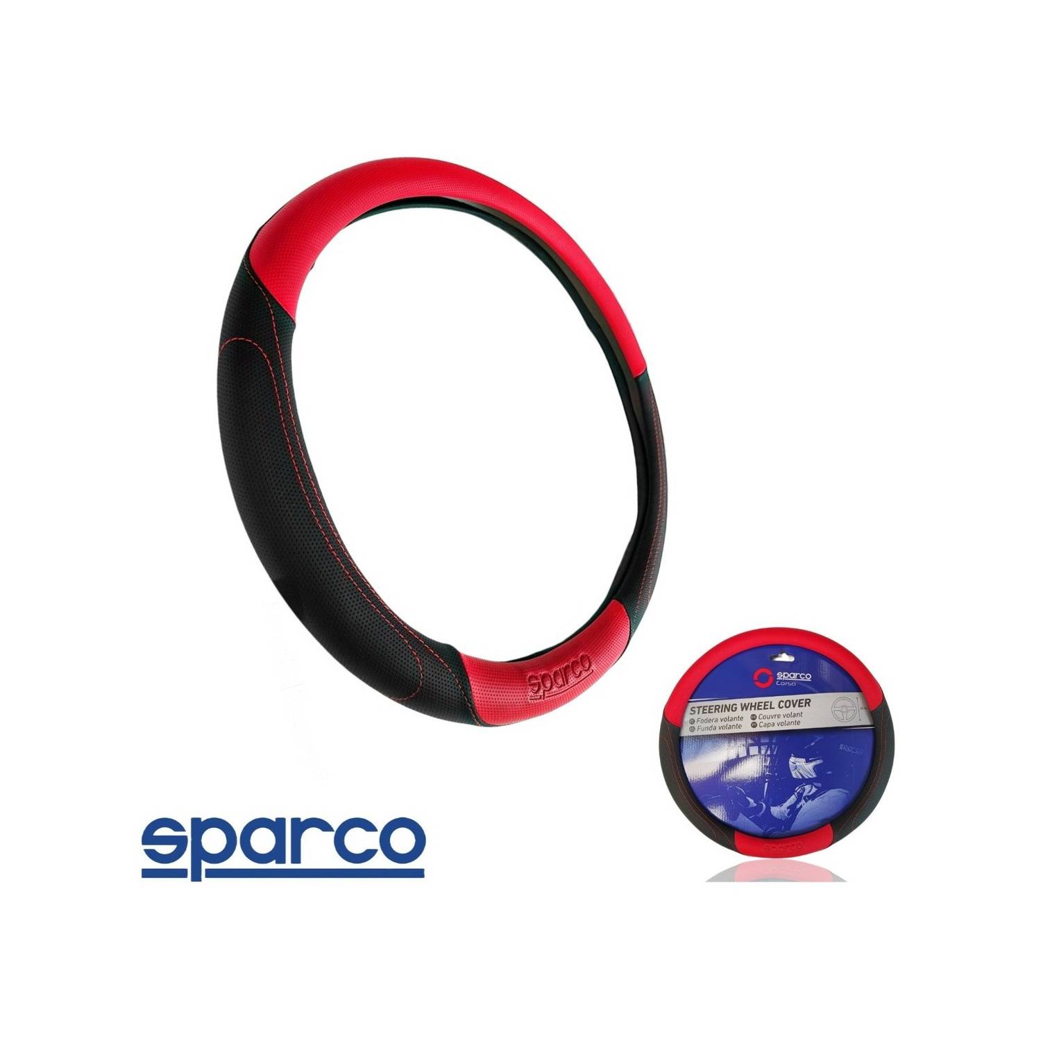 Funda Volante Sparco Rojo/Negro