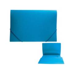 DATAZONE - Carpeta Cartera Con Elástico Azul Datazone