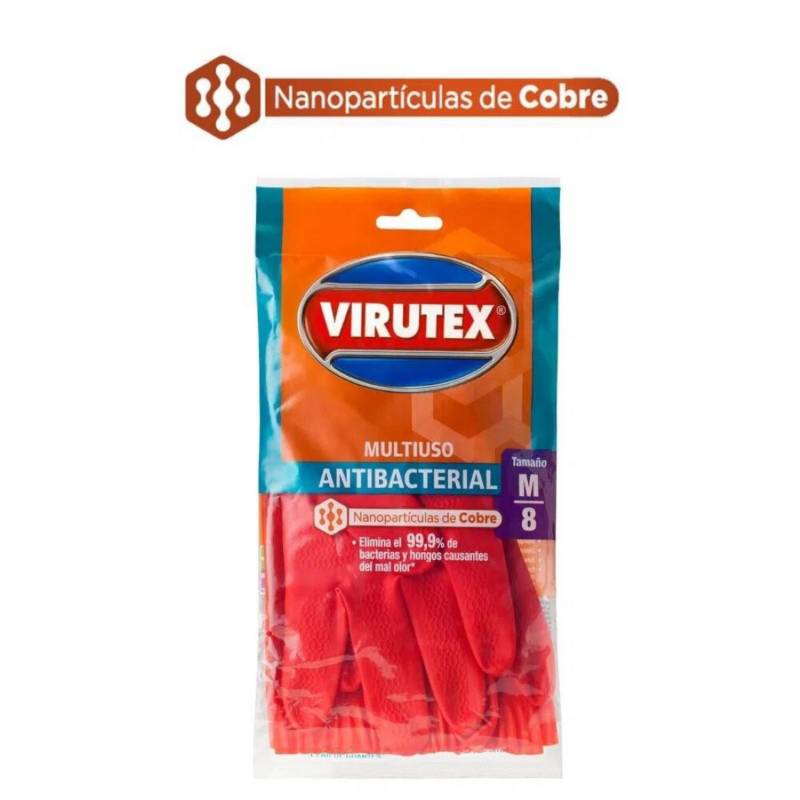 VIRUTEX - Guantes Multiuso Antibacterial Talla M Virutex