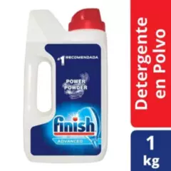 FINISH - Detergente En Polvo Para Lavavajillas Botella 1kg Finish