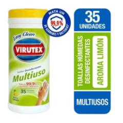VIRUTEX - Toallitas Desinfectantes Multiuso Aroma Limón 35un. Virutex