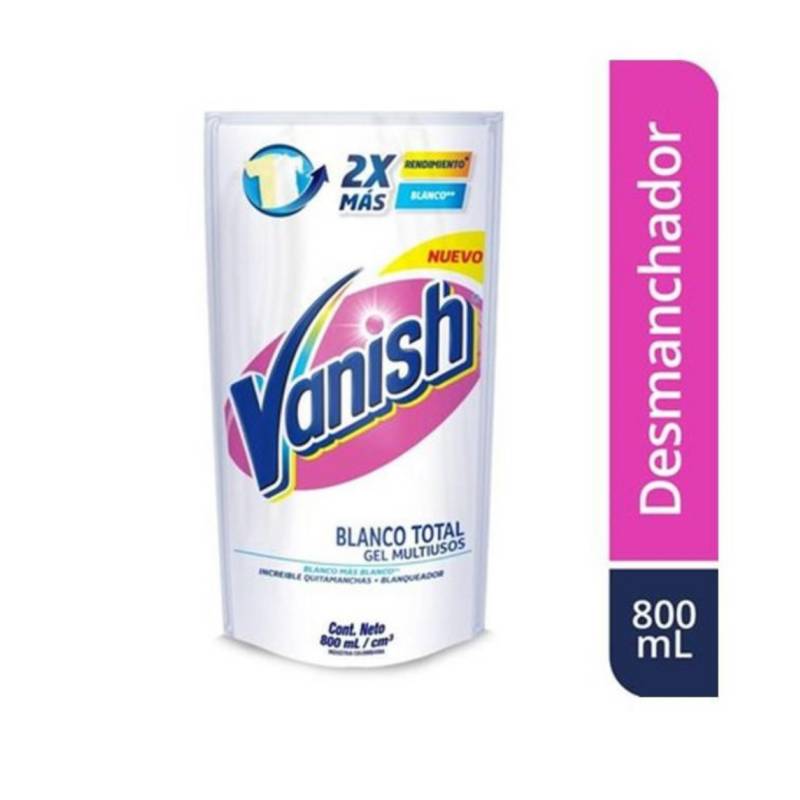 VANISH - Quitamanchas Líquido Gel Multiuso Blanco Total 800ml Vanish