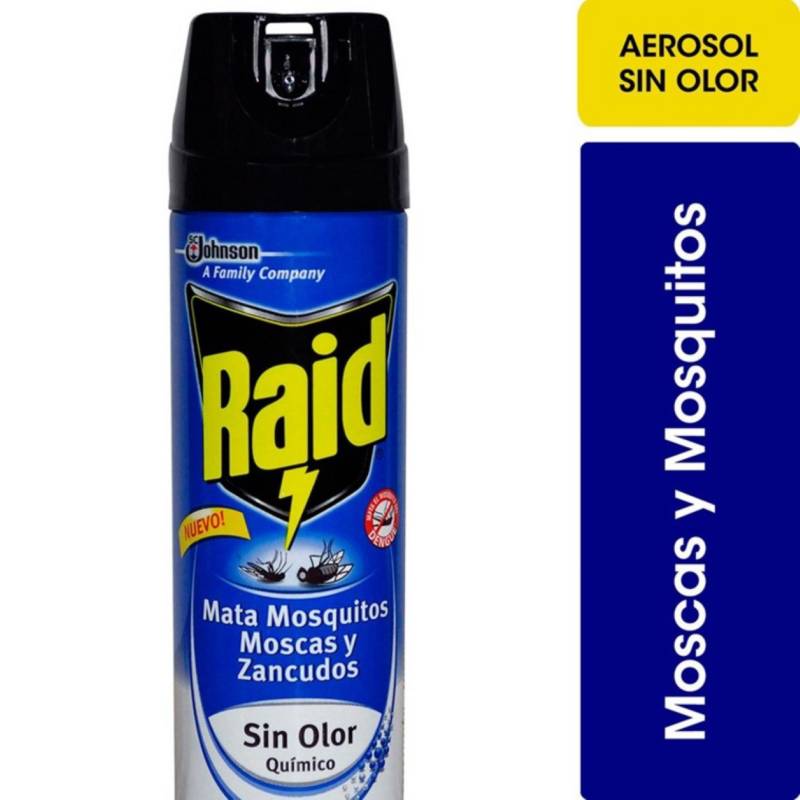 RAID - Insecticida Mata Moscas y Mosquitos sin olor 360cc Raid