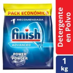 FINISH - Detergente En Polvo Para Lavavajillas Recarga 1kg Finish