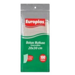 EUROPLAS - Europlas Bolsa Multiuso Con Asas 20x30cms 100un.