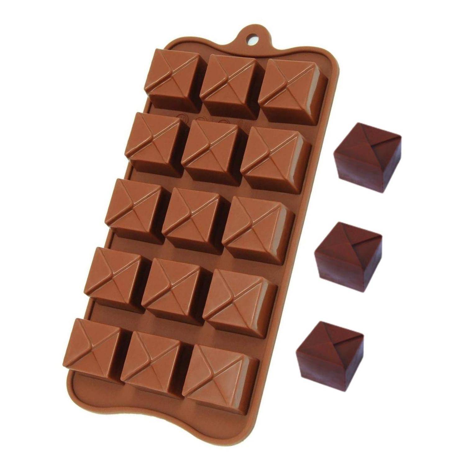 GENERICO Molde Silicona Cuadros Escalonados Molde Chocolate Molde Bombones