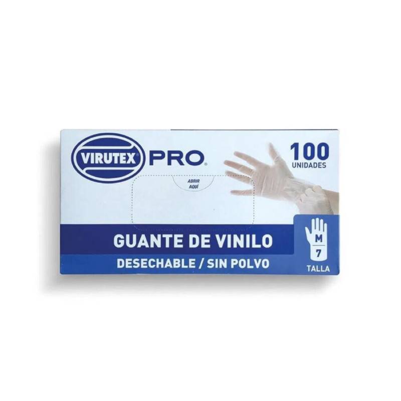 GUANTE DE VINILO AZUL CON POLVO (Pack 100 unid.)