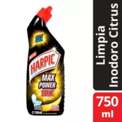 HARPIC - Gel Limpiador Para Inodoros Max Power Citrus 750ml Harpic