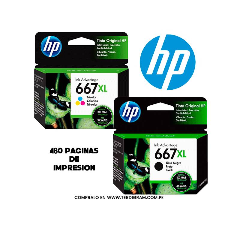 HP Pack Cartuchos Hp 667 Tri Color Negro | Falabella.com