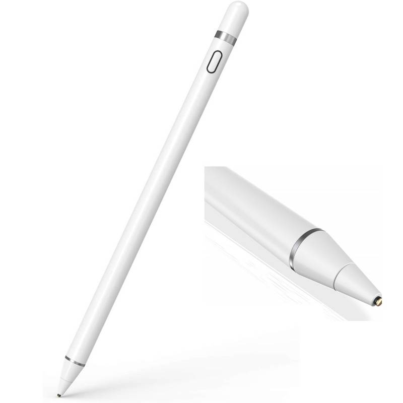 GENERICO Lapiz Touch Capacitivo Para Tablet iPad Pen Telefono Tactil Blanco