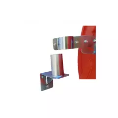 GENERICO - Espejo PVC Panorámico Convexo 60cm Exterior Rojo Con Soporte Conector a Muro