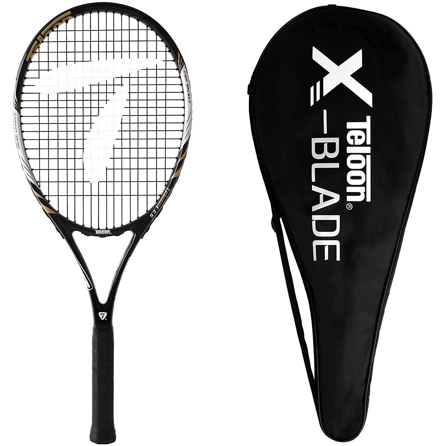 TELOON Raqueta Tenis Adulto Aluminio Nivel Inicial Color Negro