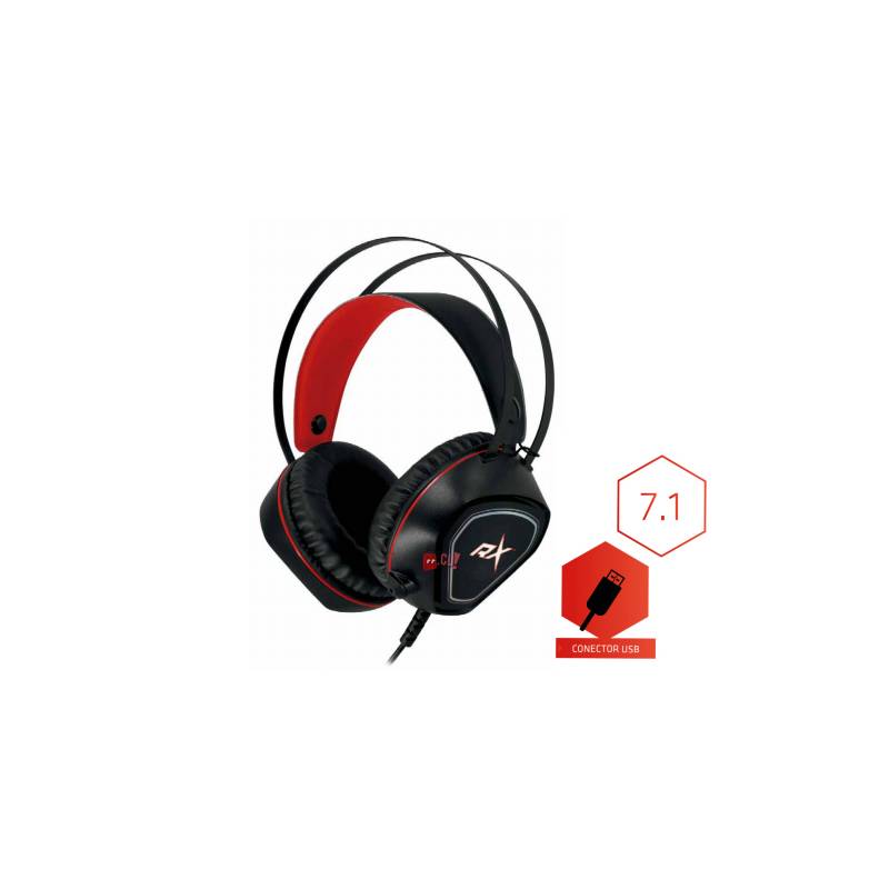 REPTILEX Aud fonos Gamer 7.1 Conexi n 3 5mm Y Usb Led Rojo