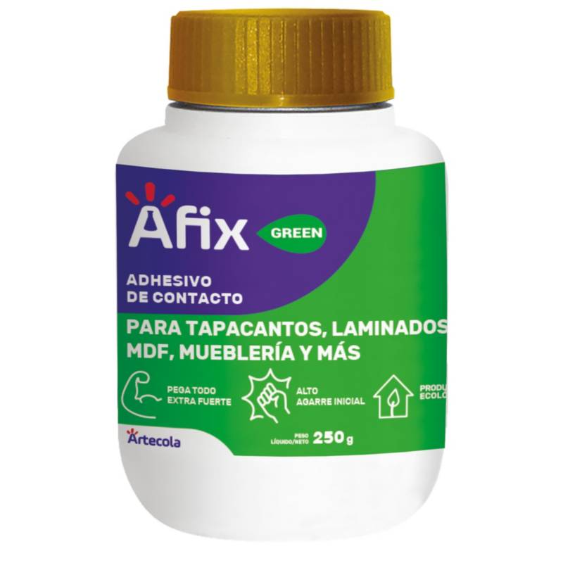 AFIX - Pegamento Adhesivo De Contacto Multiuso Ecológico Afix Green 250 Gr Con Pincél