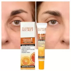 FLOWER SECRET - Crema facial blanqueadora y humectante contorno de ojos vitamina c