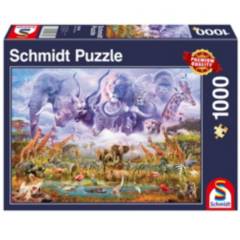 SCHMIDT - Puzzle 1.000 piezas Animales en el abrevadero