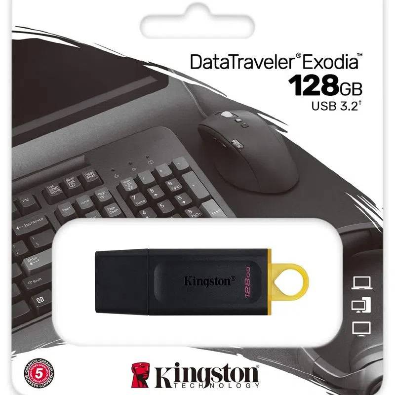 KINGSTON - Pendrive Usb 3.2 Kingston Datatraveler Exodia 128gb