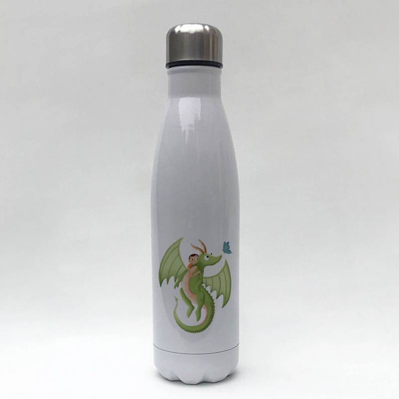 ALMA AZUL - Botella térmica 500 ml, con imagen de dragón