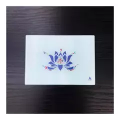 ALMA AZUL - Tabla para cortar y servir con imagen de La flor de loto