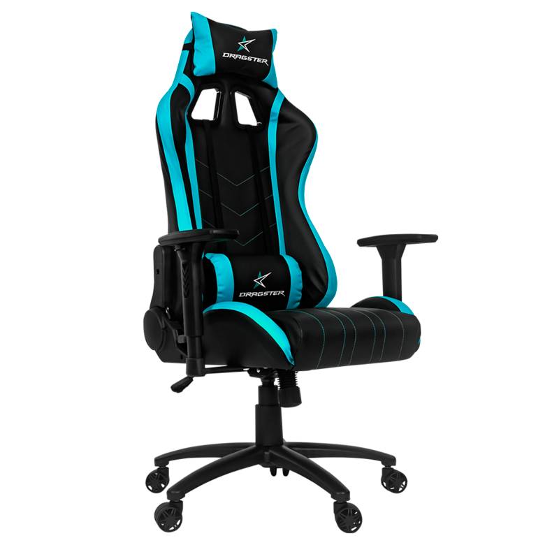 GENERICO - Silla Gamer Dragster GT 400 Sky Blue Ajustable Apoyabrazo 3D