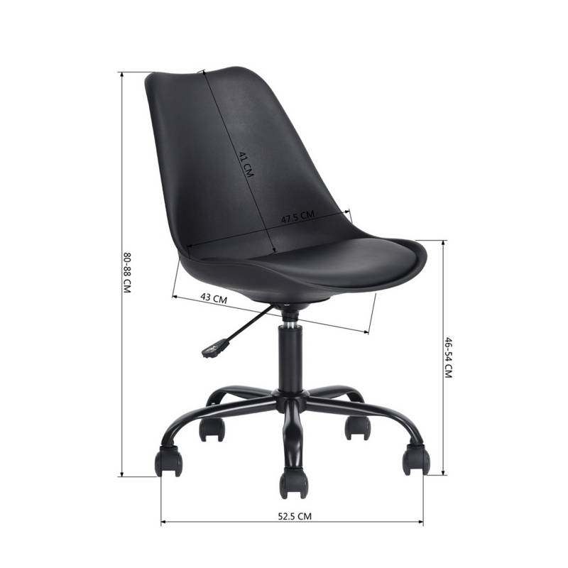 Novahus - Silla Oficina Ergonómica Negro