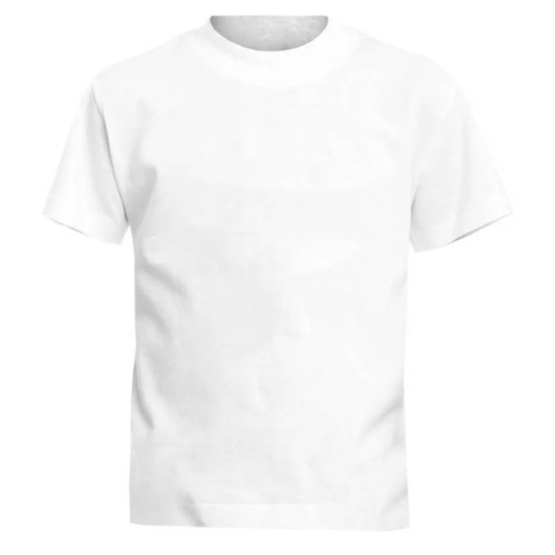 GENERICO Pack 6 Camisetas Niño Manga Corta Algodón Blancas Unisex