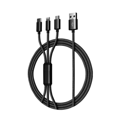 KLEE Cargador Auto Dual USB Cable USB Triple Salida