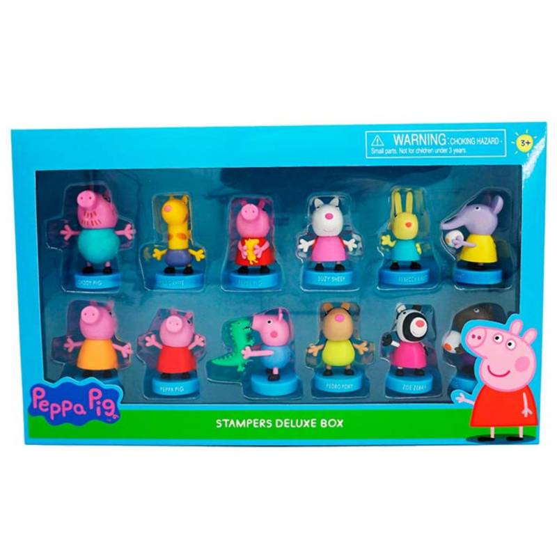 GENERICO Juguete Set 12 Timbres Figuras Peppa Pig