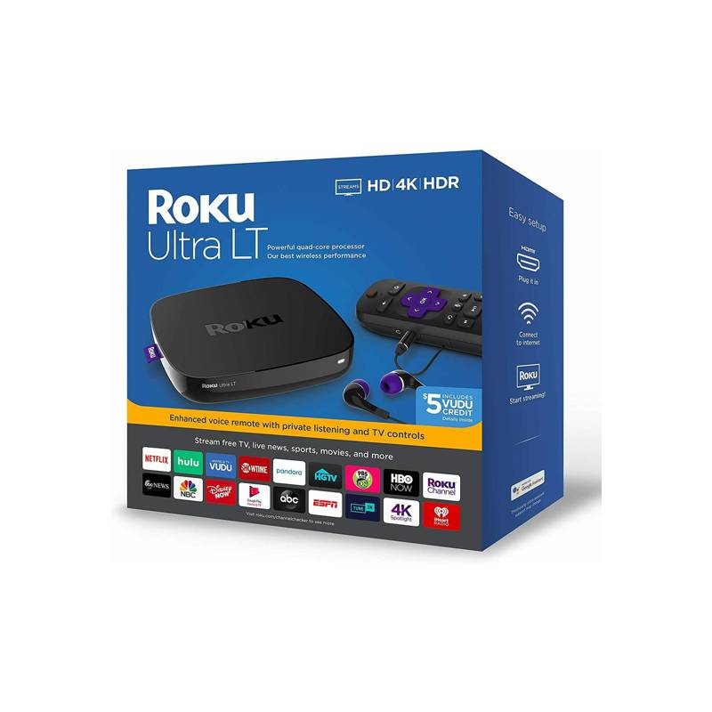 ROKU - Streaming Roku Ultra LT 4K/HDR control y JBL Headphones ROKU