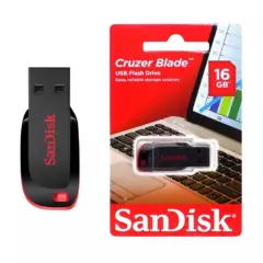 SANDISK - Pendrive 16GB USB 2.0 Cruzer Blade Pend16GB