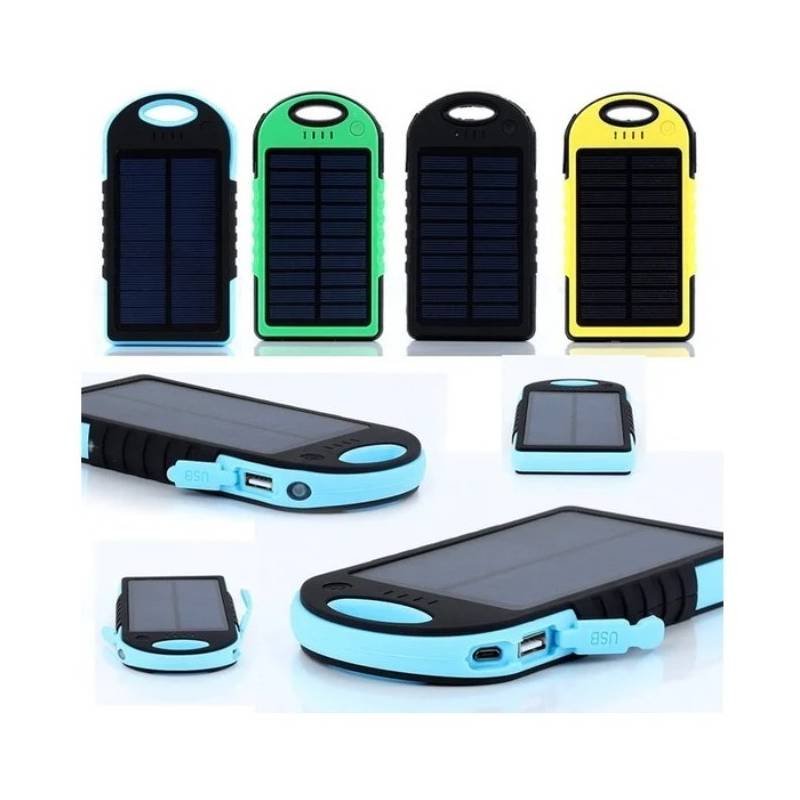 Bateria externa portátil con cargador solar de 5000 mAh