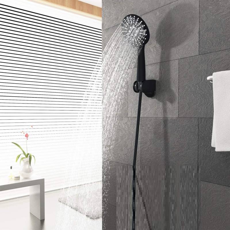 Manguera de ducha Kit con negro Alcachofa de ducha con conectando para  Calentador de agua , incluido presión aumentar Manguera de ducha , universal  cuarto de baño, Moda de Mujer