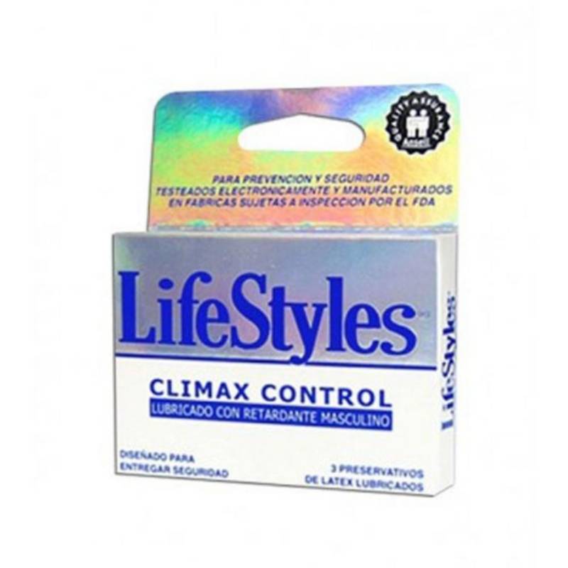 LIFESTYLES - Condones Clímax Control Lubricado con Retardante