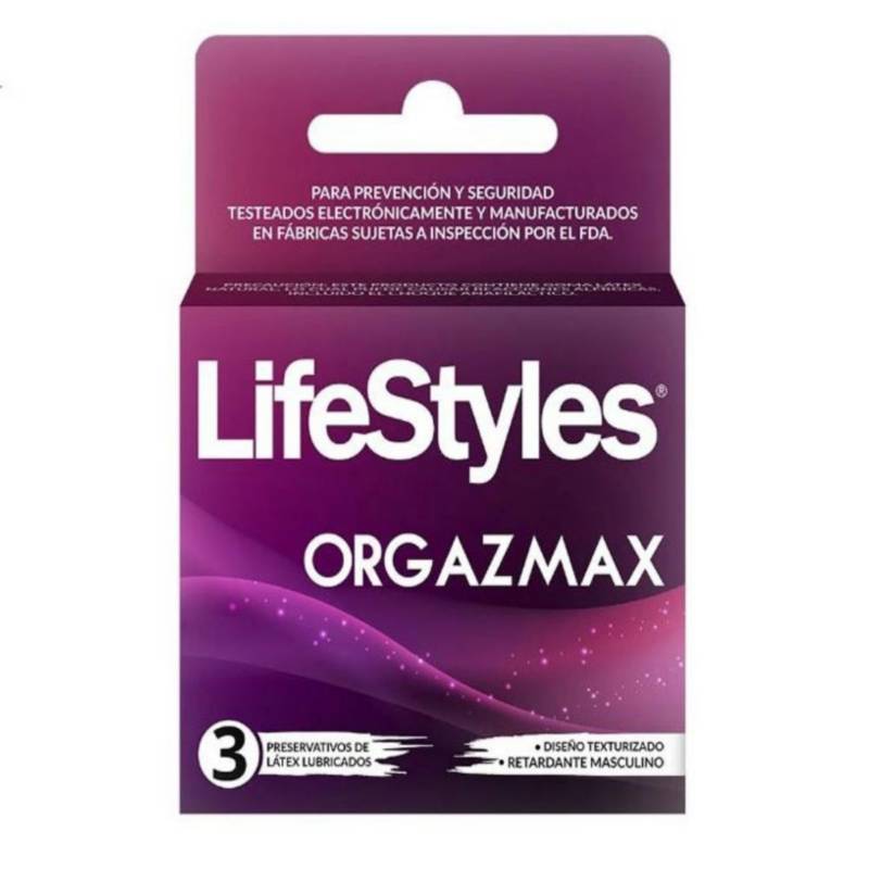 LIFESTYLES - Condones Orgazmax con Textura  Retardante