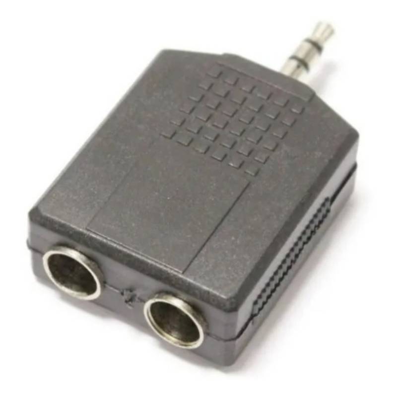 OEM - Adaptador Audio Estéreo 1 X Jack3.5-macho 2 Jack6.3mm-hembra