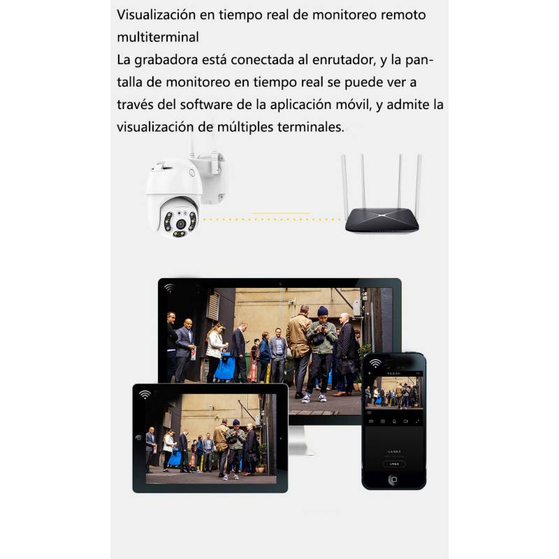 GENERICO Camara Ip Wifi Seguridad Exterior 1080p Inalambrica Hd