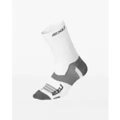 2XU - Calcetines Vectr Ultralight Crew Socks - White/Grey - 2XU