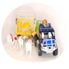 BIGBAMSPACE - Camion de Juguete Tractor Transporte Animales 2