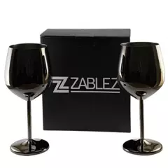 ZZ ZABLEZ - Copas Elegantes de Acero Inoxidable Negras