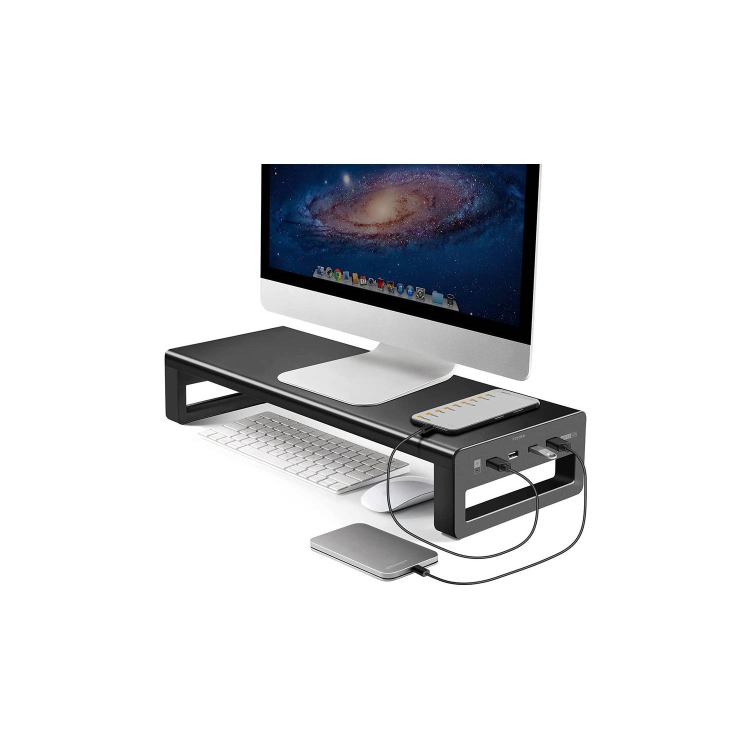 GENERICO Soporte Vertical para monitor con 4 entradas USB 2.0