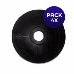 SD-FIT - Disco Engomado 5 KG para Barra Pre Olímpica Eco Rubber Pack4