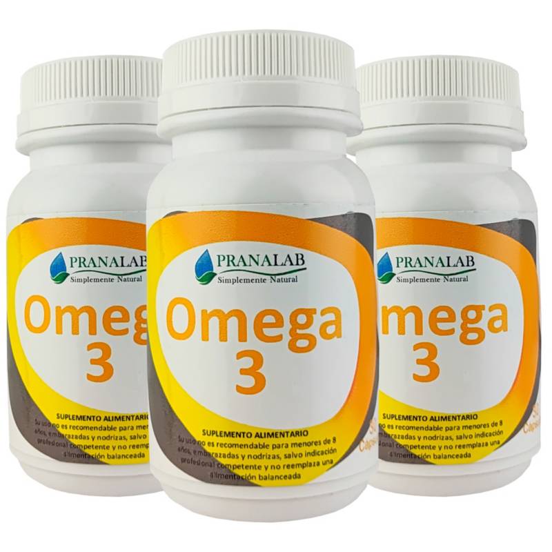 PRANALAB - Omega 3 Pack de 3 Frascos 90 Cápsulas