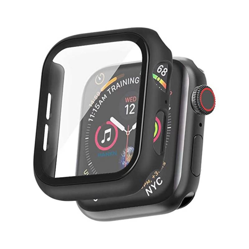 GENERICO - Protector Carcasa Glass para Apple Watch 45mm Negro