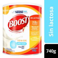 NESTLE - Alimento en polvo BOOST® Senior Sabor Neutro Sin Lactosa 740g