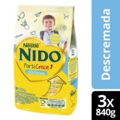 NIDO - Leche en Polvo NIDO Forticrece Descremada 840g X3