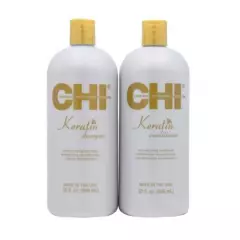 CHI - Shampoo y Acondicionador Keratin 950 ml c/u CHI