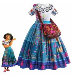 GENERICO - Disfraz de niña vestido Encanto Mirabel talla 5-6