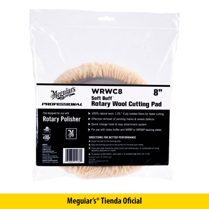 MEGUIARS - Bonete De Lana Meguiars Soft Buff Rotary Wool Pad