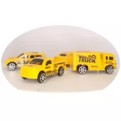 BIGBAMSPACE - Autos de Juguete Set 4 Unidades Amarillos